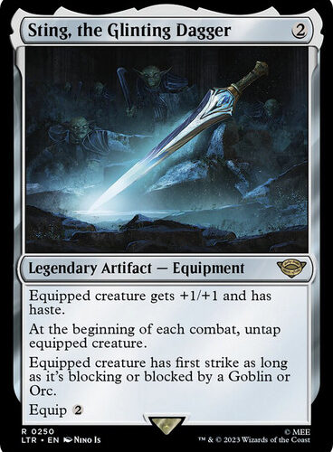 Sting, the Glinting Dagger The Lord of the Rings