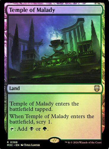 TempleOfMalady__92372 Temple of Malady (Ripple Foil) Modern Horizons 3 Commander - Alternate Foil (Foil)