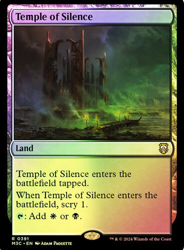 TempleOfSilence__89631 Temple of Silence (Ripple Foil) Modern Horizons 3 Commander - Alternate Foil (Foil)