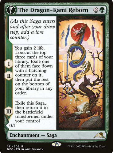 TheDragonKamiReborn__06534 The Dragon-Kami Reborn // Dragon-Kami's Egg Kamigawa: Neon Dynasty