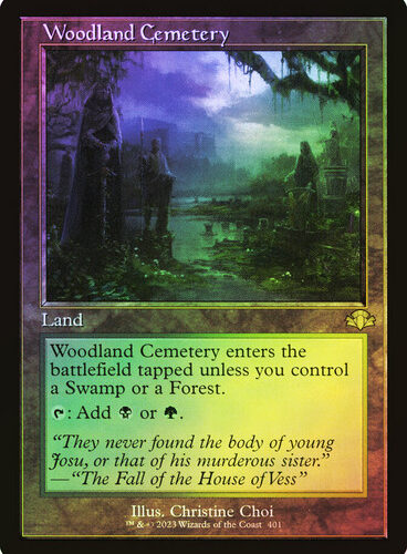 Woodland Cemetery (Retro Frame) Dominaria Remastered - Retro Frame (Foil)
