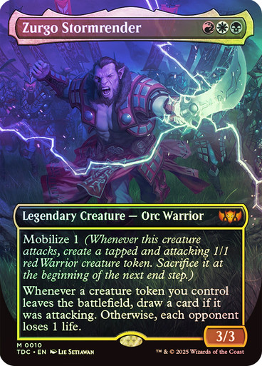 Zurgo Stormrender (Borderless) Tarkir: Dragonstorm Commander (Foil)
