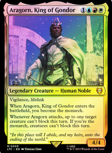 Aragorn, King of Gondor The Lord of the Rings Commander (Foil)