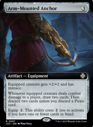 ArmMountedAnchor067__95268 Arm-Mounted Anchor (Extended Art) The Lost Caverns of Ixalan Commander - Variants