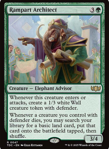 Rampart Architect Tarkir: Dragonstorm Commander