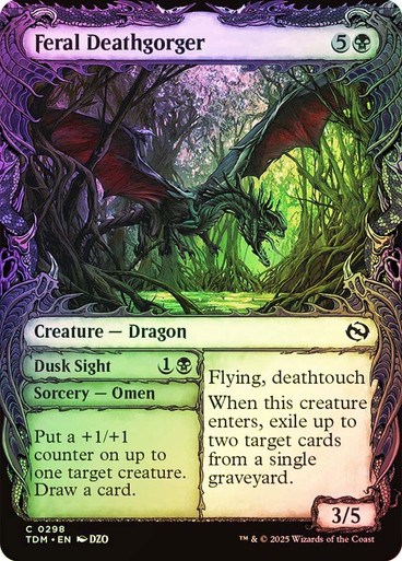 Feral Deathgorger // Dusk Sight (Showcase) Tarkir: Dragonstorm (Foil)