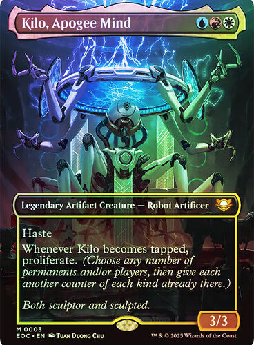 KiloApogeeMind003__95327 Kilo, Apogee Mind (Borderless) Edge of Eternities Commander (Foil)