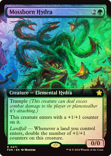 Mossborn Hydra (Extended Art) Foundations (Foil)