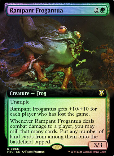 Rampant Frogantua (Extended Art) (Ripple Foil) Modern Horizons 3 Commander - Alt Foil Variants (Foil)