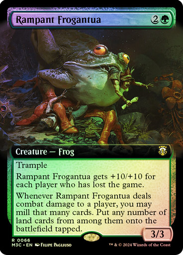Rampant Frogantua (Extended Art) (Ripple Foil) Modern Horizons 3 Commander - Alt Foil Variants (Foil)