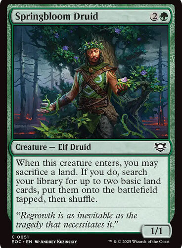 Springbloom Druid Edge of Eternities Commander