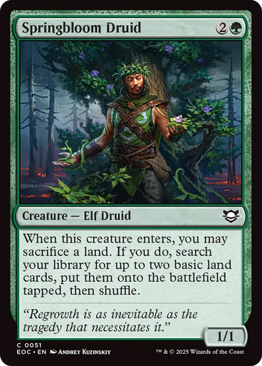 Springbloom Druid Edge of Eternities Commander