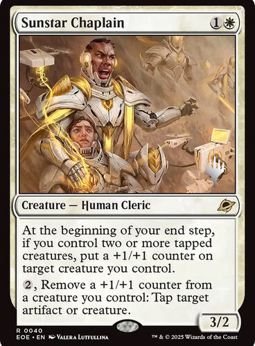 Sunstar Chaplain (Promo Pack) (Edge of Eternities) Promo: Planeswalker Stamped