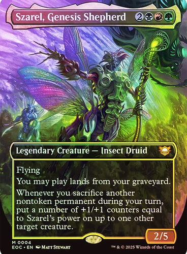 Szarel, Genesis Shepherd (Borderless) Edge of Eternities Commander (Foil)
