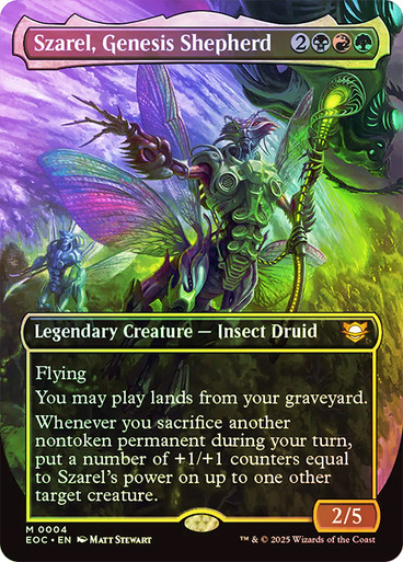 Szarel, Genesis Shepherd (Borderless) Edge of Eternities Commander (Foil)