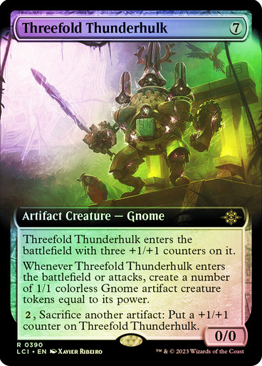 ThreefoldThunderhulk390__09025 Threefold Thunderhulk (Extended Art) The Lost Caverns of Ixalan - Variants (Foil)
