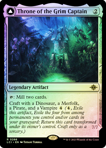 Throne of the Grim Captain // The Grim Captain The Lost Caverns of Ixalan (Foil)