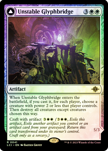 UnstableGlyphbridge__09716 Unstable Glyphbridge // Sandswirl Wanderglyph The Lost Caverns of Ixalan (Foil)