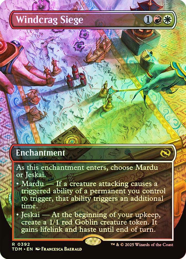 WindcragSiege392__52639 Windcrag Siege (Borderless) Tarkir: Dragonstorm (Foil)