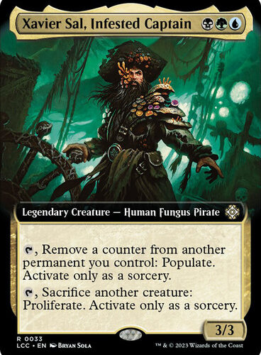 Xavier Sal, Infested Captain (Extended Art) The Lost Caverns of Ixalan Commander - Variants