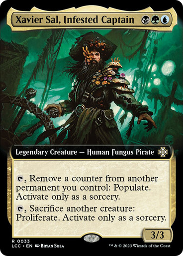 Xavier Sal, Infested Captain (Extended Art) The Lost Caverns of Ixalan Commander - Variants