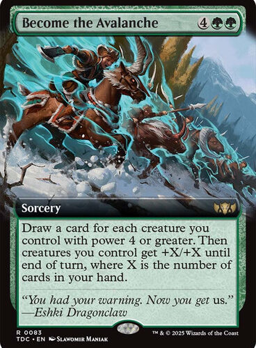 Become the Avalanche (Extended Art) Tarkir: Dragonstorm Commander