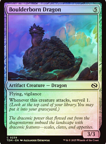 BoulderbornDragon__99621 Boulderborn Dragon Tarkir: Dragonstorm (Foil)