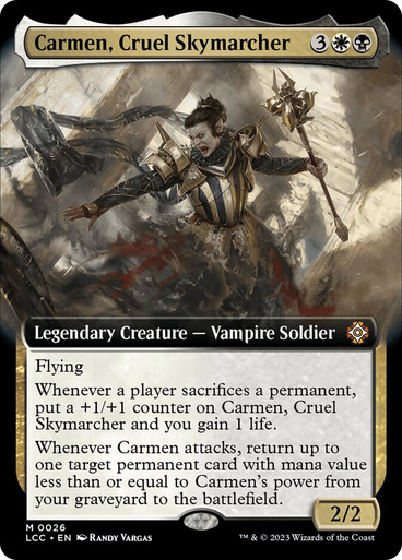 Carmen, Cruel Skymarcher (Extended Art) The Lost Caverns of Ixalan Commander - Variants