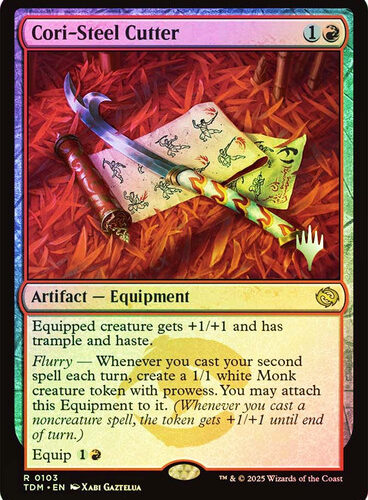 Cori-Steel Cutter (Promo Pack) (Tarkir: Dragonstorm) Promo: Planeswalker Stamped (Foil)