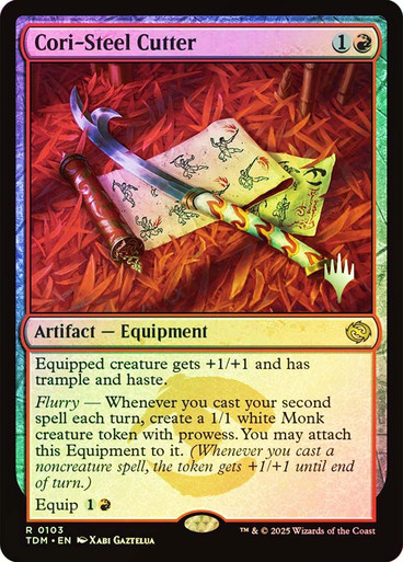 Cori-Steel Cutter (Promo Pack) (Tarkir: Dragonstorm) Promo: Planeswalker Stamped (Foil)