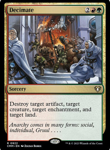 Decimate Commander Masters