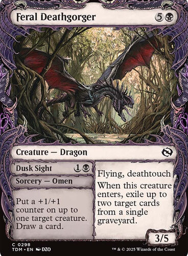 Feral Deathgorger // Dusk Sight (Showcase) Tarkir: Dragonstorm