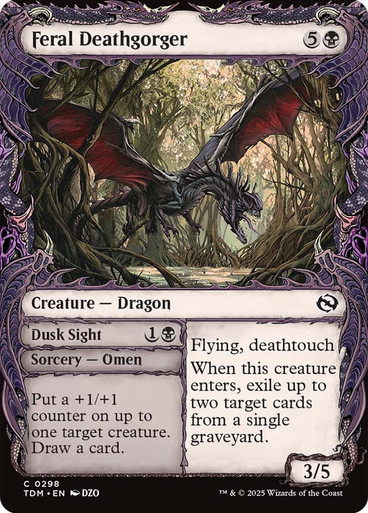 Feral Deathgorger // Dusk Sight (Showcase) Tarkir: Dragonstorm