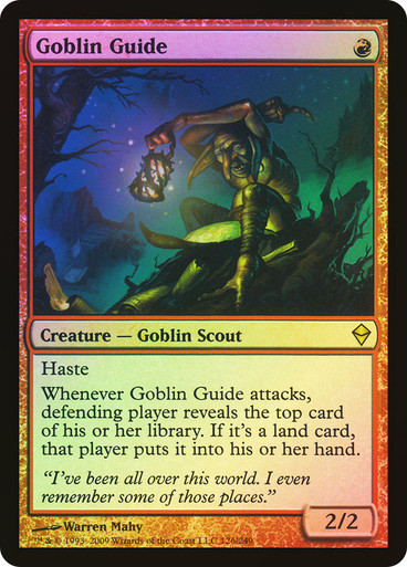 GoblinGuide__60225 Goblin Guide (Love Your LGS) (Retro Frame) Promo: General (Foil)