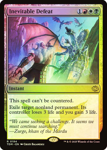 Inevitable Defeat Tarkir: Drago                                                                                                                                                                                                                                                                                                                                                                                                                                                                                                                                                                                                                                                                                                                                                                                                                                                                                                                                                                                                                                                                                                                                                                                                                                                                                                                 nstorm (Foil)