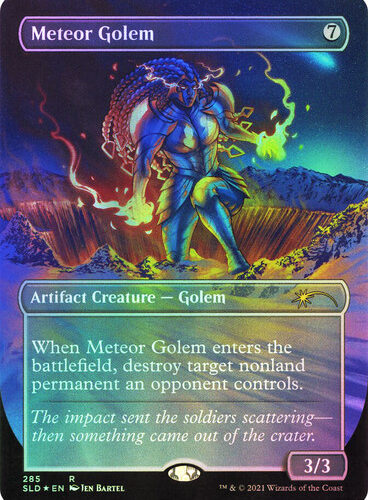 Meteor Golem (Secret Lair) (#285) (Borderless) Secret Lair (Foil)