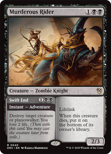 MurderousRider__71465 Murderous Rider // Swift End Aetherdrift Commander