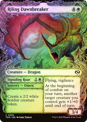 Riling Dawnbreaker // Signaling Roar (Showcase) Tarkir: Dragonstorm (Foil)