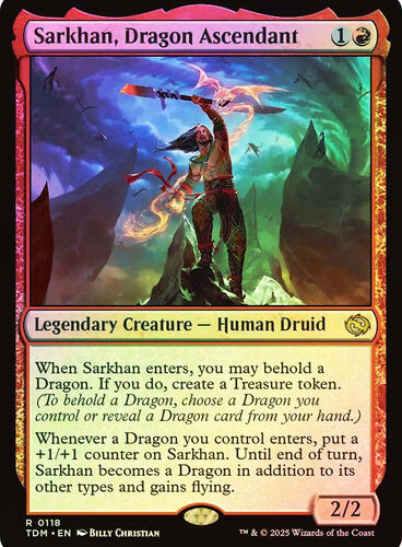 SarkhanDragonAscendant__63697 Sarkhan, Dragon Ascendant Tarkir: Dragonstorm (Foil)