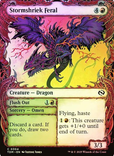 Stormshriek Feral // Flush Out (Showcase) Tarkir: Dragonstorm (Foil)