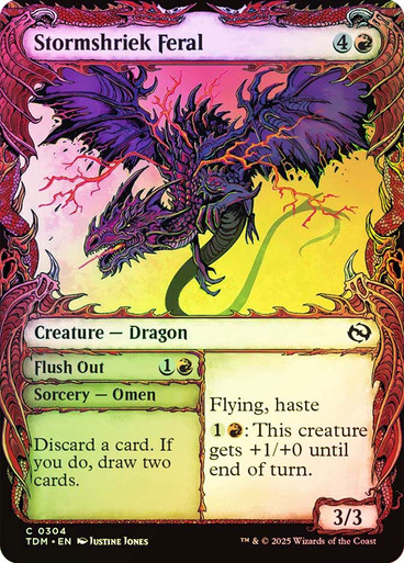 Stormshriek Feral // Flush Out (Showcase) Tarkir: Dragonstorm (Foil)