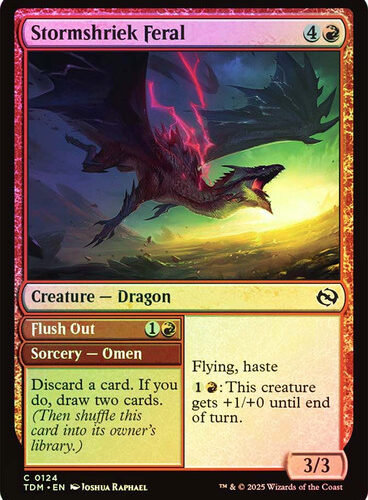 Stormshriek Feral // Flush Out Tarkir: Dragonstorm (Foil)