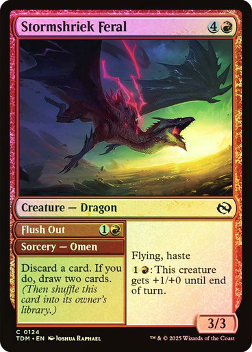 Stormshriek Feral // Flush Out Tarkir: Dragonstorm (Foil)