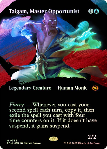 Taigam, Master Opportunist (Borderless) Tarkir: Dragonstorm (Foil)
