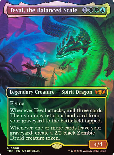 TevalTheBalancedScale008__24780 (1) Teval, the Balanced Scale (Borderless) Tarkir: Dragonstorm Commander (Foil)