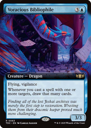 VoraciousBibliophile063__78095 Voracious Bibliophile (Extended Art) Tarkir: Dragonstorm Commander