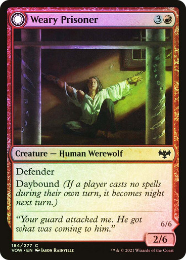 WearyPrisoner__95350 Weary Prisoner // Wrathful Jailbreaker Innistrad: Crimson Vow (Foil)