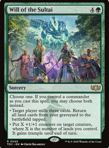 Will of the Sultai Tarkir: Dragonstorm Commander