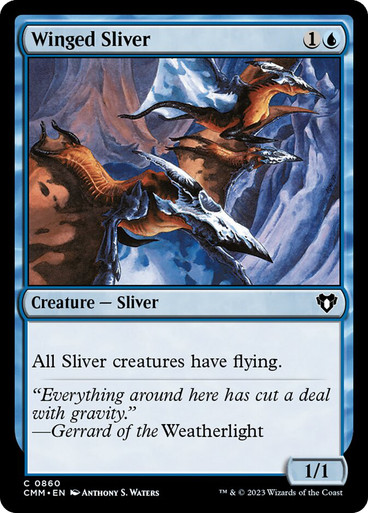 WingedSliver__53128 Winged Sliver Commander Masters