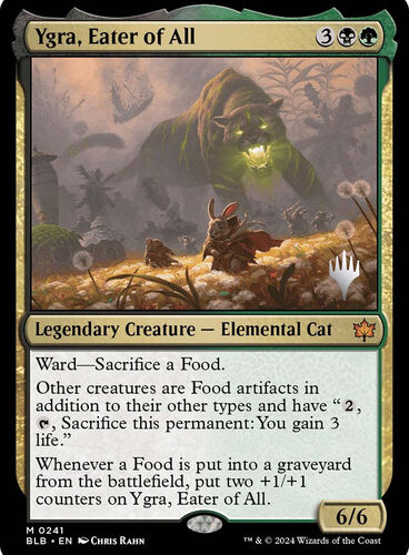 Ygra, Eater of All (Promo Pack) (Bloomburrow) Promo: Planeswalker Stamped